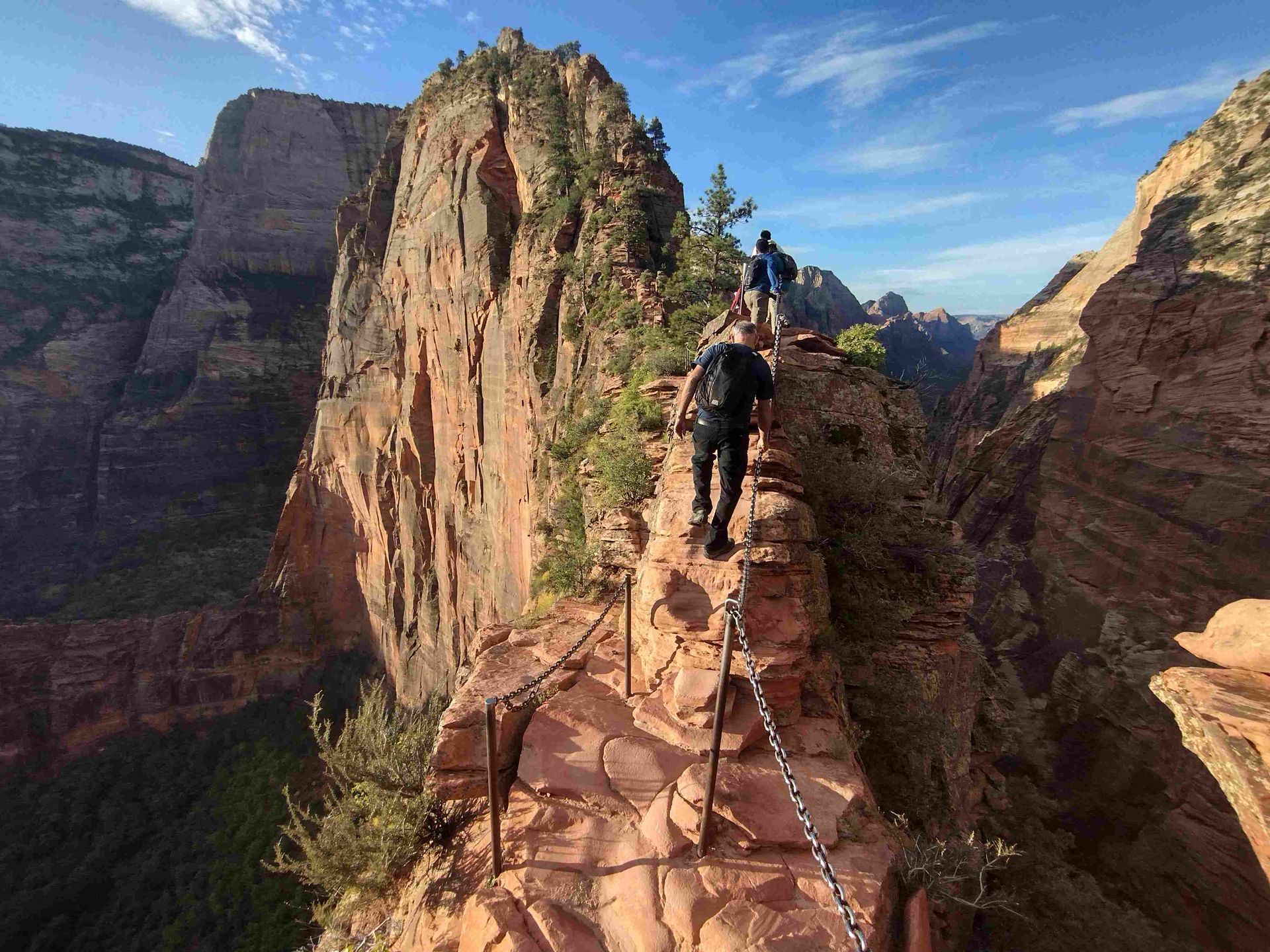 Hiking with a Beautiful View of Angel's Landing
