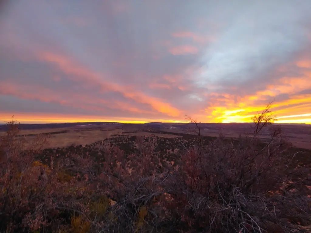 sunset in zion national park