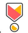 Abstract minimalist icon featuring a bold rounded square outline enclosing two overlapping geometric