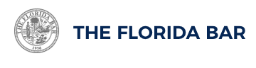 The logo for the florida bar has a seal on it.