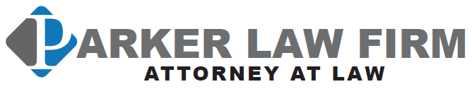 The logo for parker law firm attorney at law