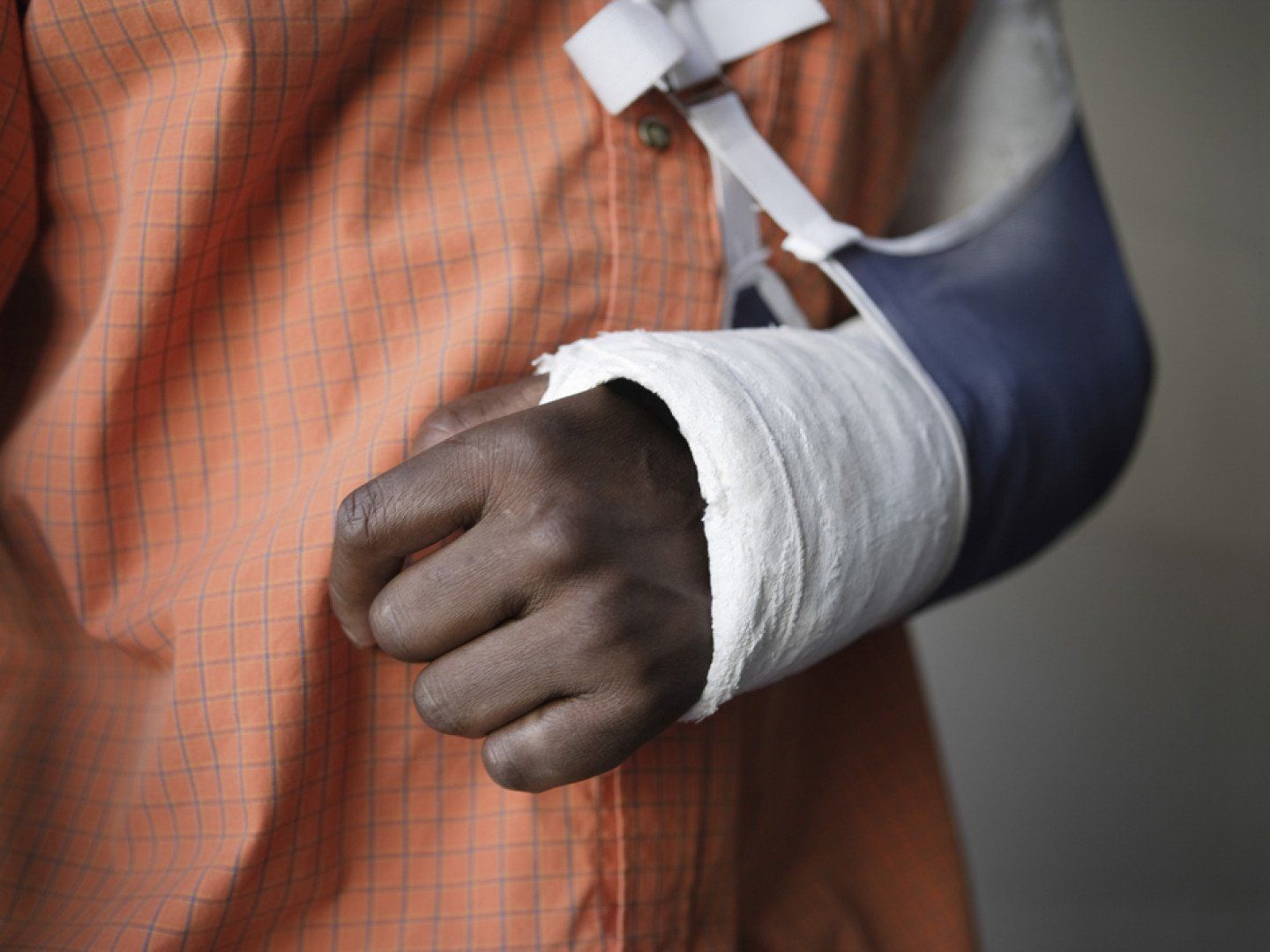 Injured hand