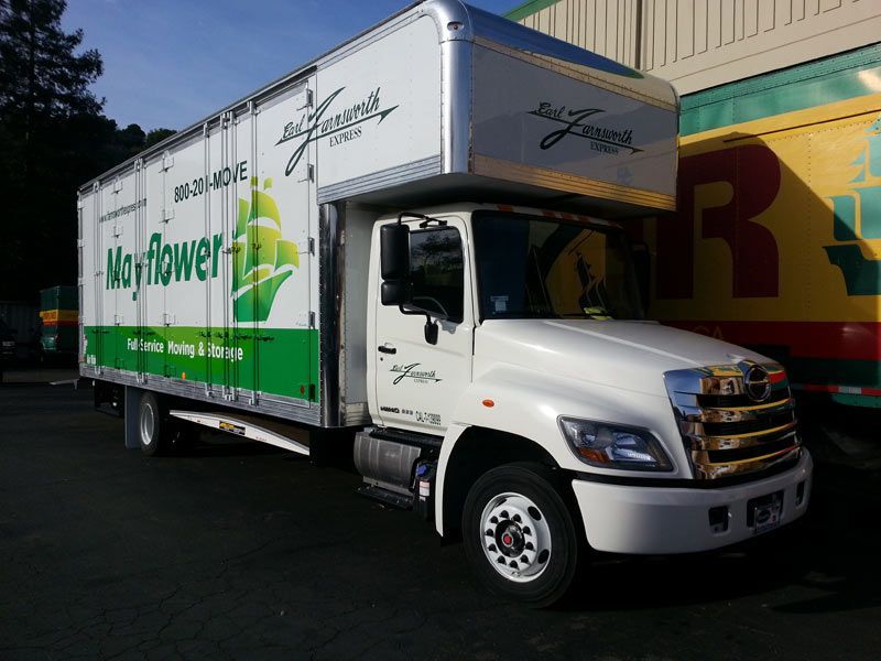 A Mayflower Moving Truck is Parked in Front of a Building | San Rafael, CA | Earl Farnsworth Express