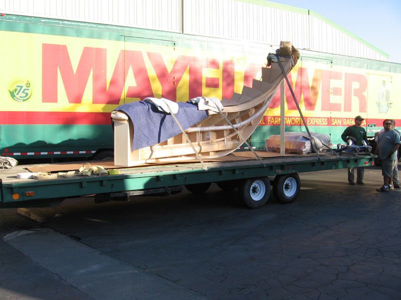 A Mayflower Truck is Carrying a Large Piece of Wood | San Rafael, CA | Earl Farnsworth Express