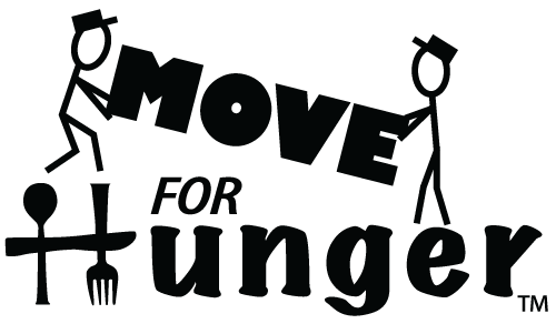 Two stick figures carrying the words 