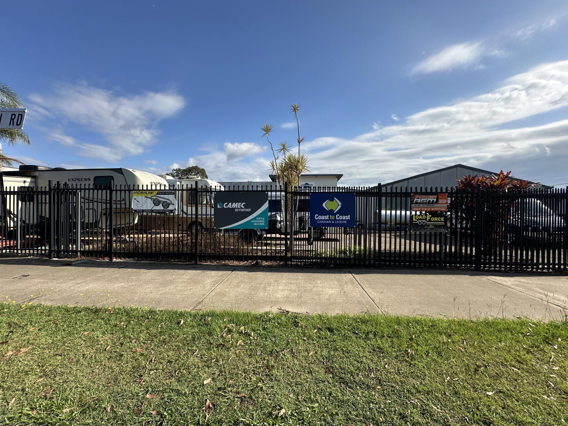 Front Gate of Fraser Caravans