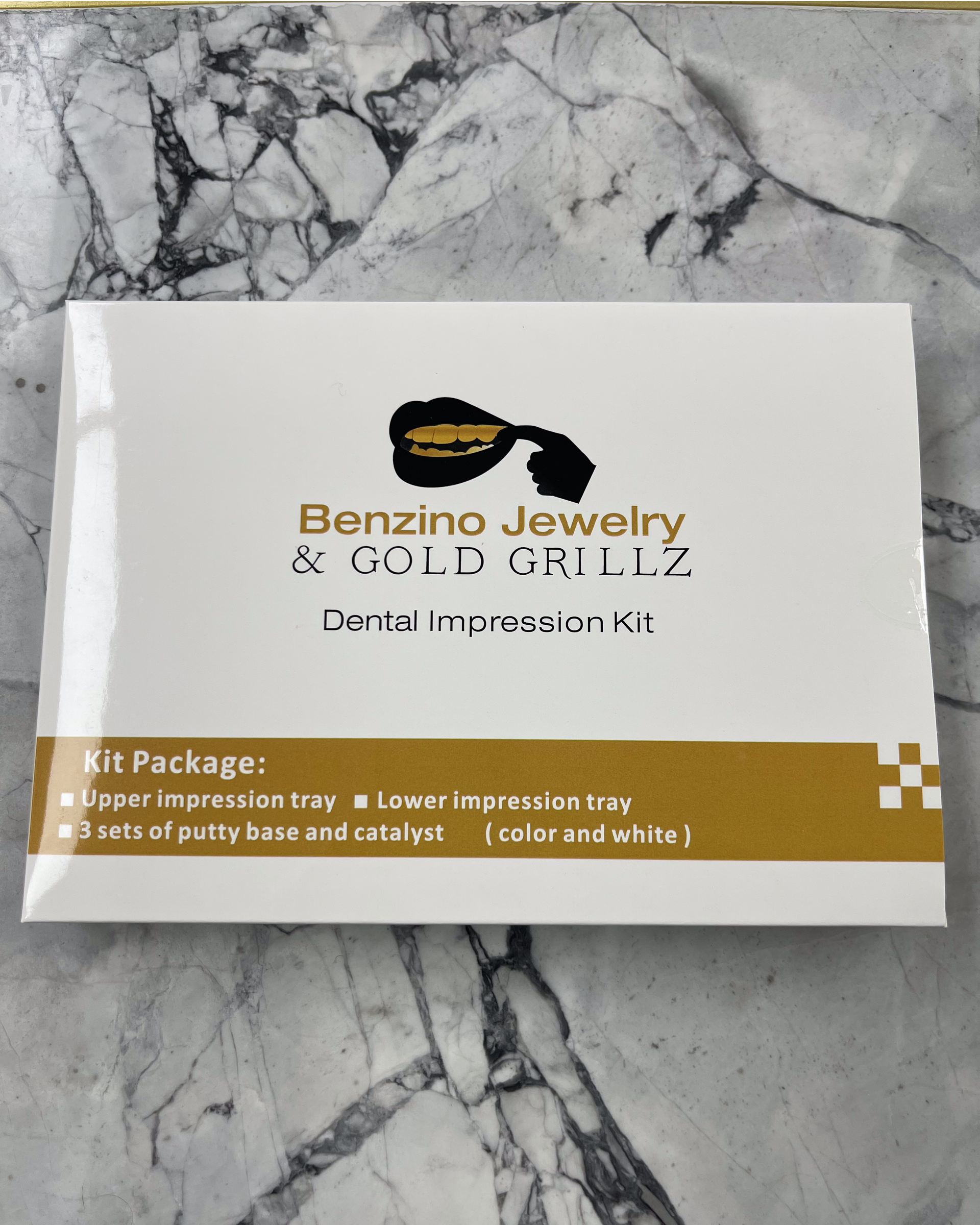 Benzino grillz mold kit for custom gold teeth fronts and grillz Florida