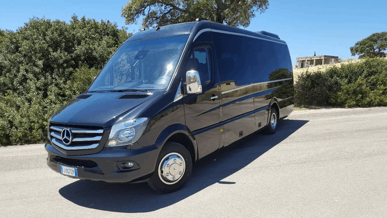minivan nero con conducente