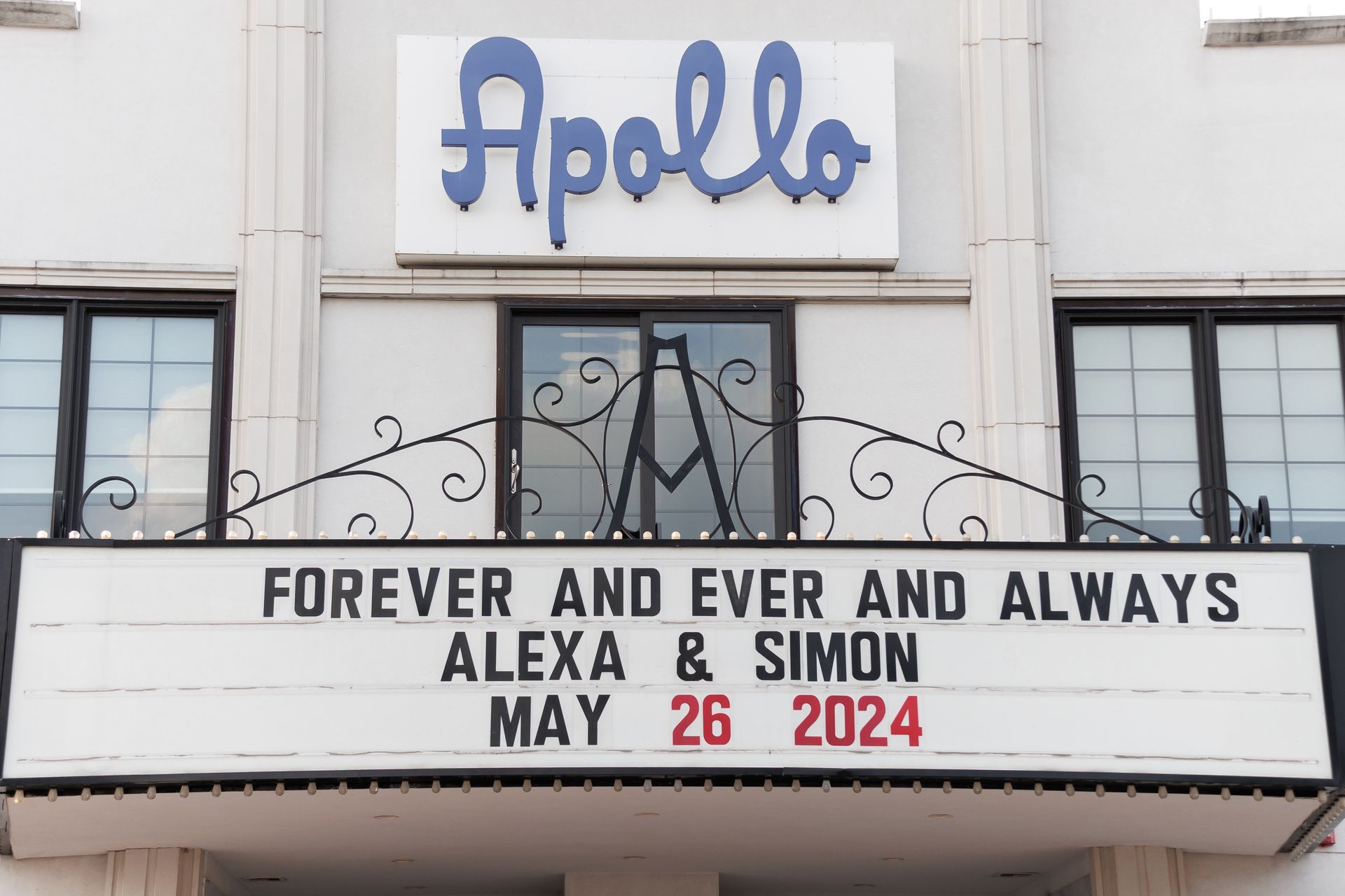 Apollo Theater marquee: 