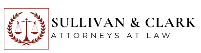 The logo for sullivan & clark attorney at law logo