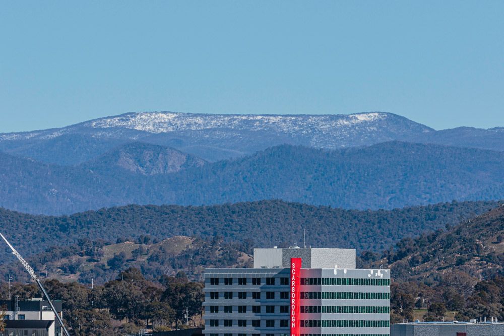 Snow On The Brindabella Range, Looking Across Woden From Red Hill Nature Reserve — Queanbeyan Carpets in Woden, NSW
