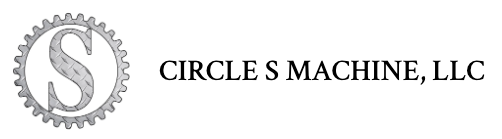 Circle S Machine, LLC logo with a gray gear and stylized S on a white background