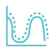 Um gráfico de linha azul com pontos em um fundo branco.