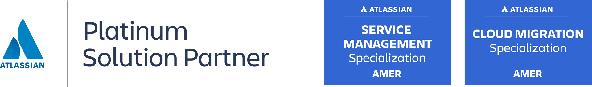 A blue and white logo with 