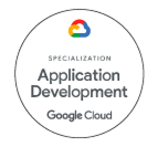 Google Cloud. Um logotipo para desenvolvimento de aplicativos de especialização no Google Cloud.