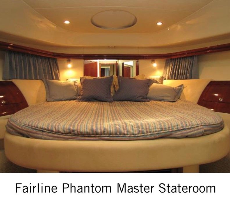 A picture of a fairline phantom master stateroom