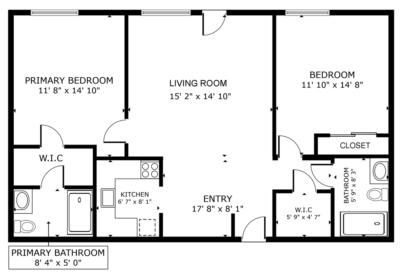 The Edison Flat Floor Plan