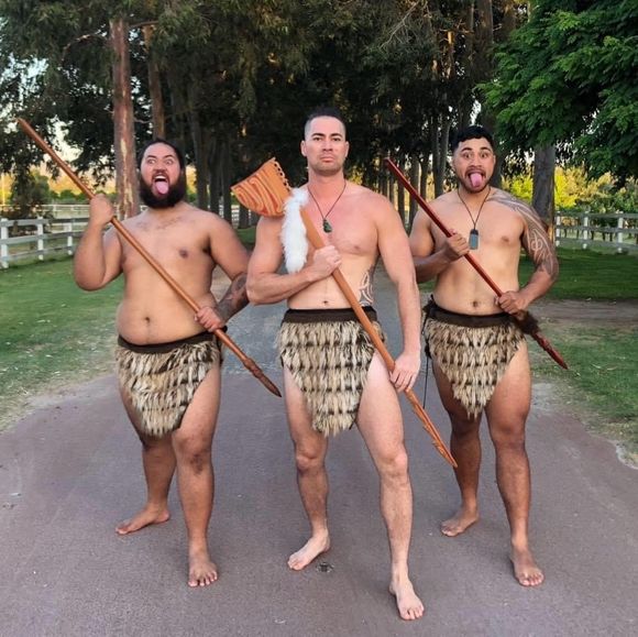 Three performing guys