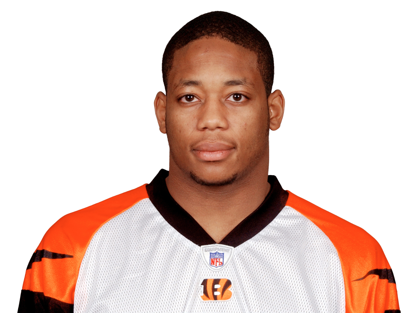 Landon Johnson wearing a Bengals jersey, featured on the bio page