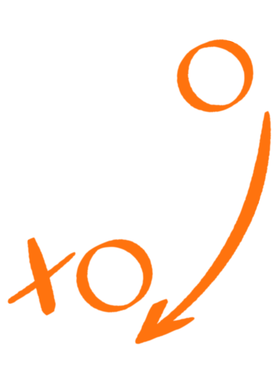 Illustrated symbols depicting specific football training drills
