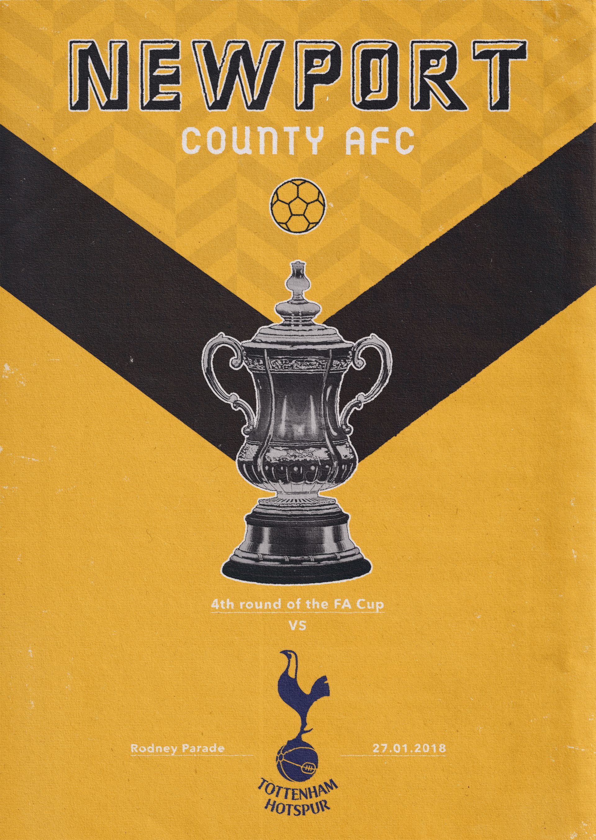 Newport County poster vs Tottenham Hotspurs (Spurs) in the FA Cup