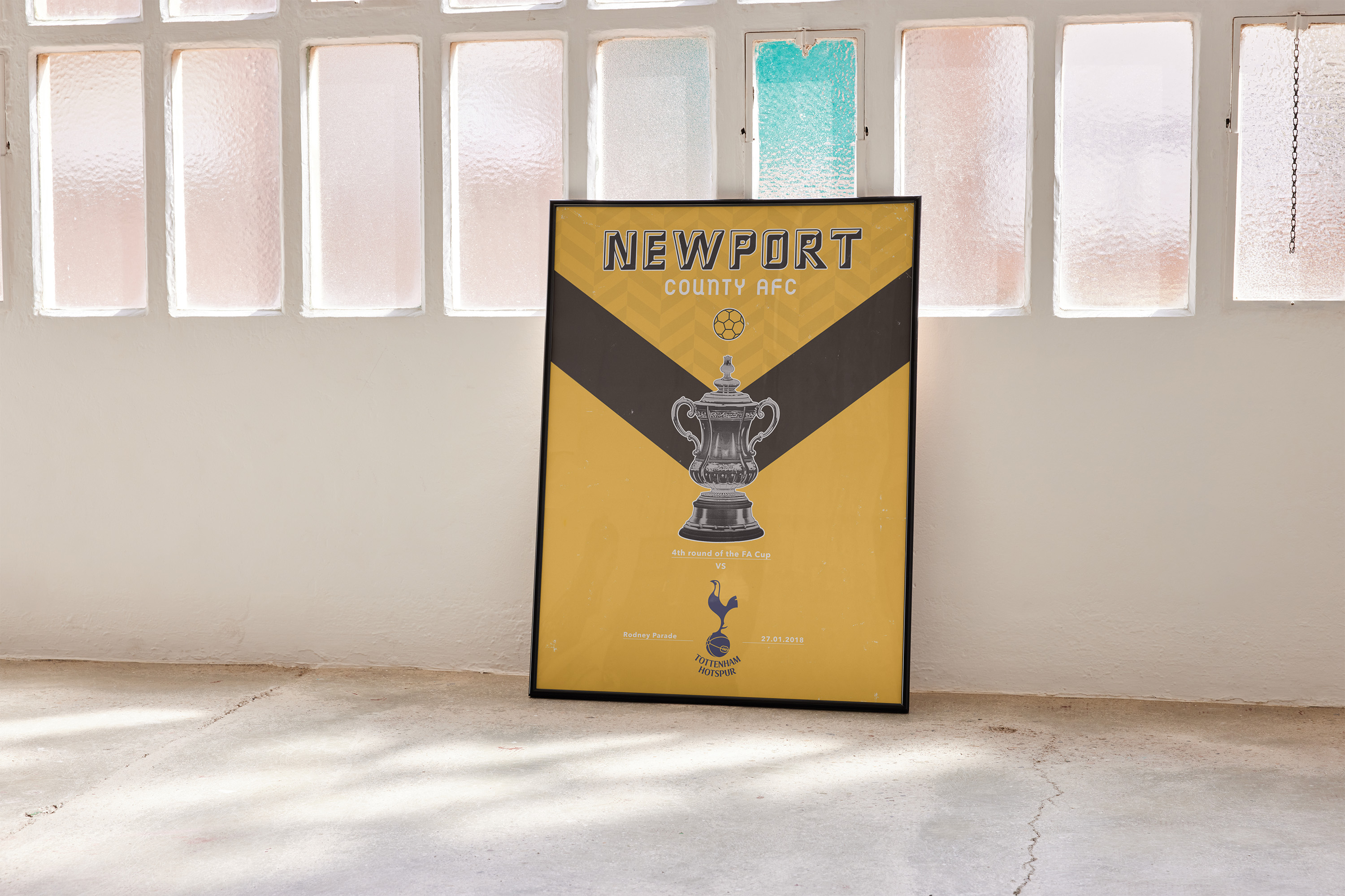 Newport County poster vs Tottenham Hotspurs (Spurs) in the FA Cup