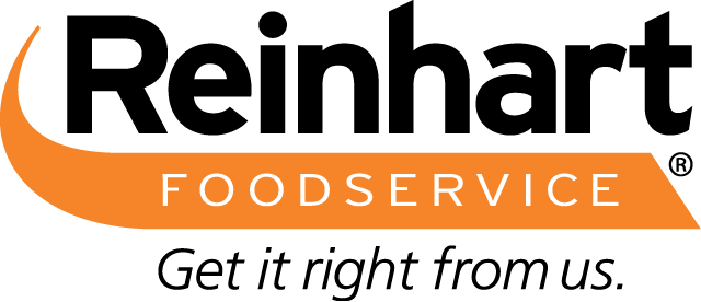A reinhart foodservice logo that says get it right from us