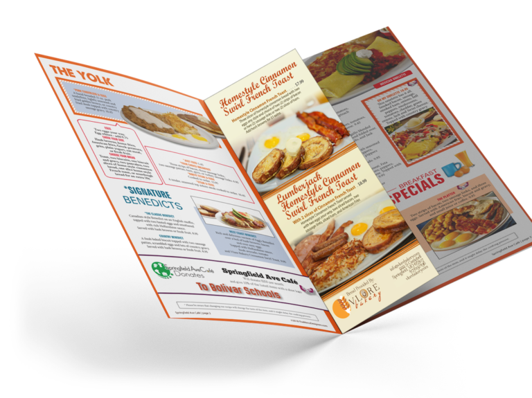A menu for a restaurant that says specials on it
