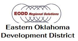 The eastern oklahoma development district logo includes many circles at the top with Eodd regional solutions in the middle. This this the agency logo.