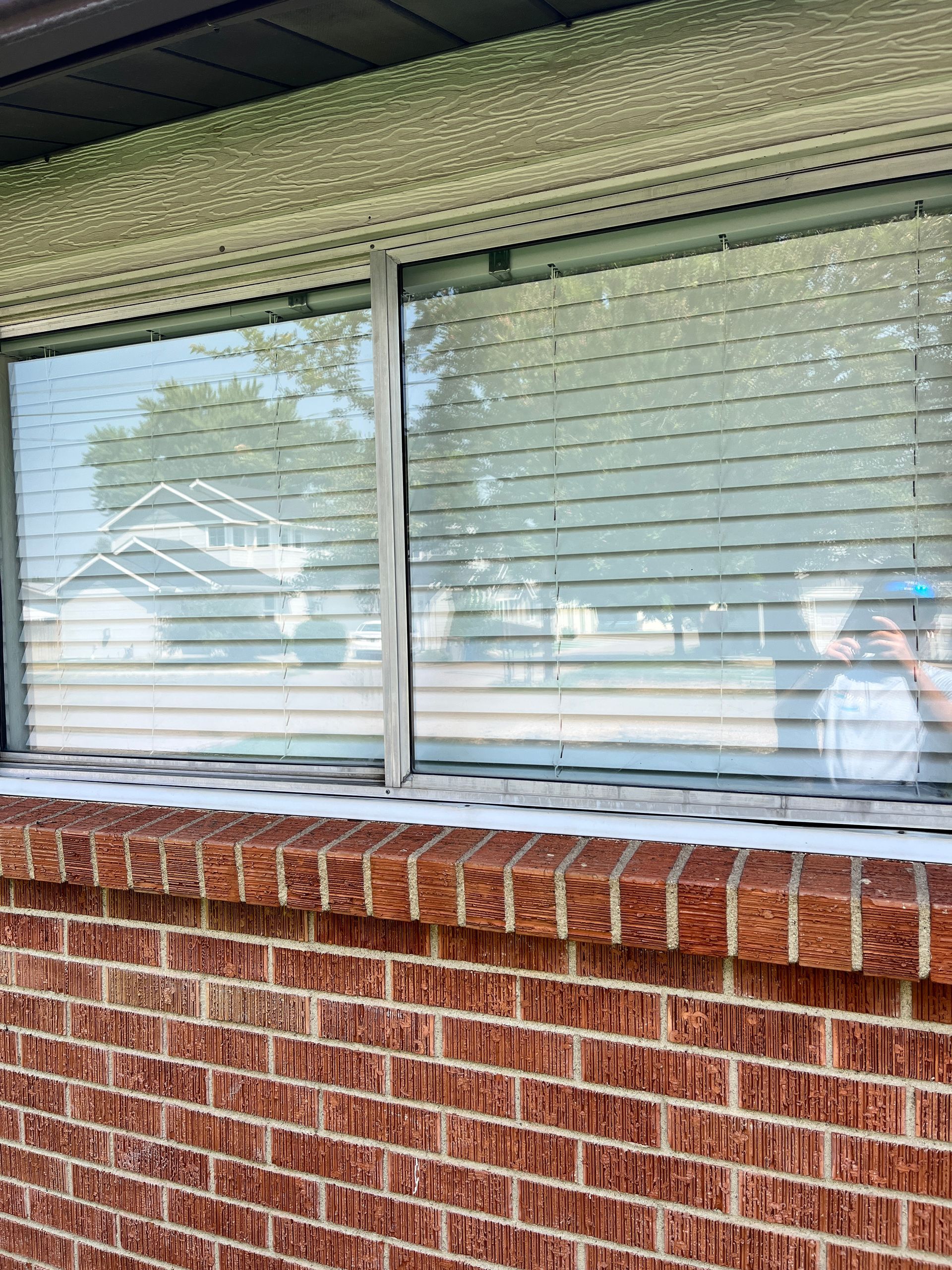 Clean entry door windows after professional window cleaning in Boise, ID