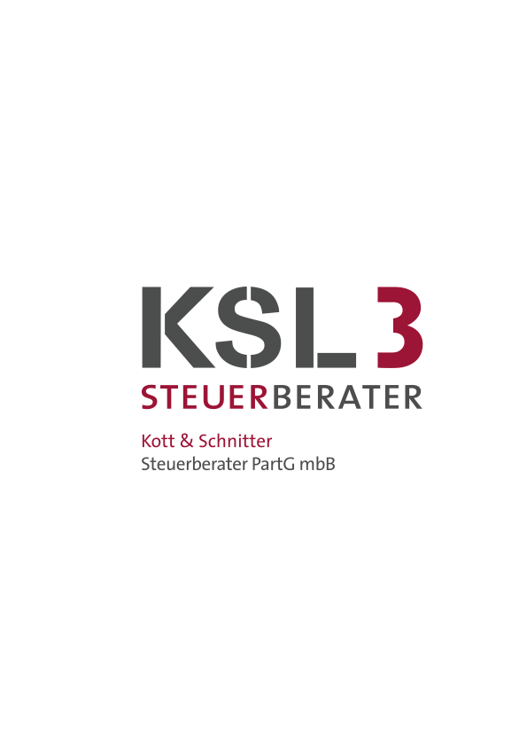 KSL 3 Steuerberater-Logo in Grau und Rot auf weißem Hintergrund