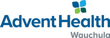 Advent Health Wauchula logo. Features a blue text