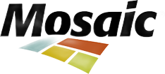 Logo for Mosaic, featuring the word