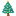 A pixelated green Christmas tree with a brown trunk against a white background.