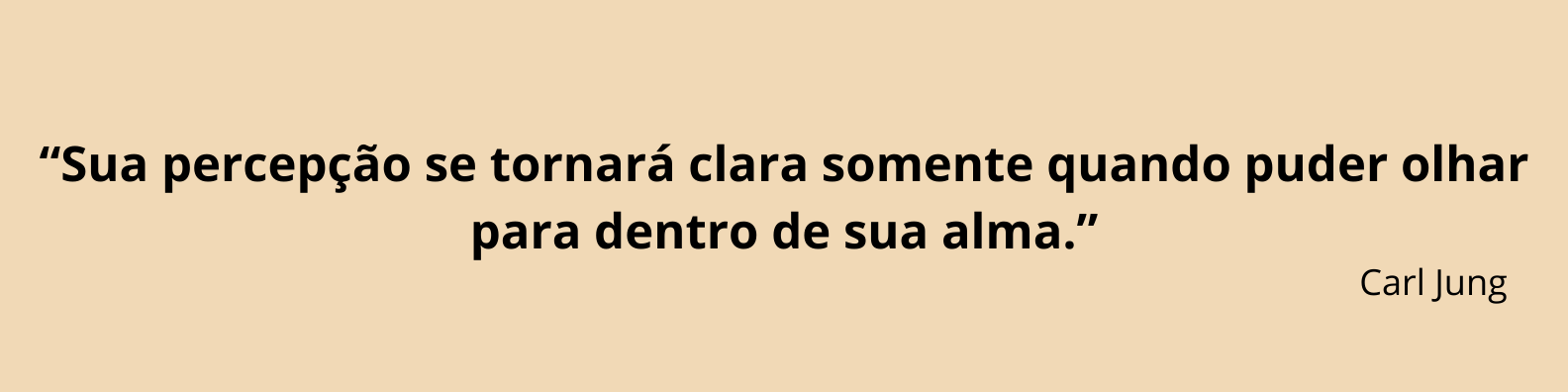 «Sua percepção se tornará clara somente quando puder olhar para dentro de sua alma»