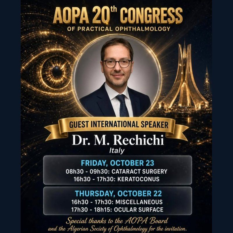Dott. Rechichi Guest International Speaker al 20° Congresso AOPA di Algeri