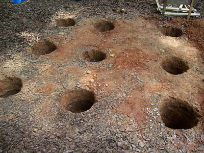 Post hole excavation