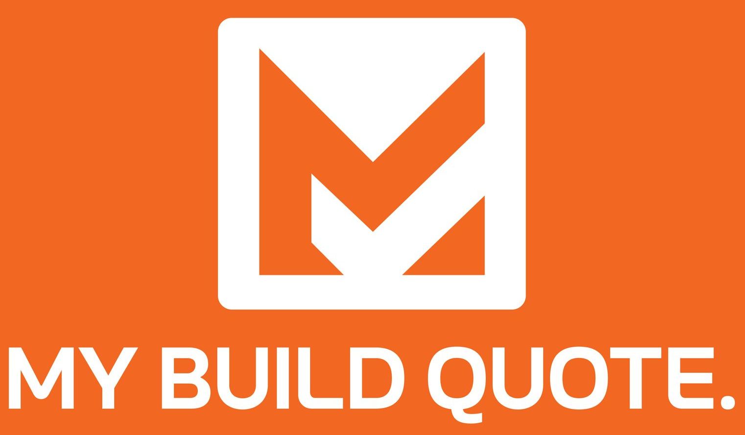 A logo for a company called my build quote
