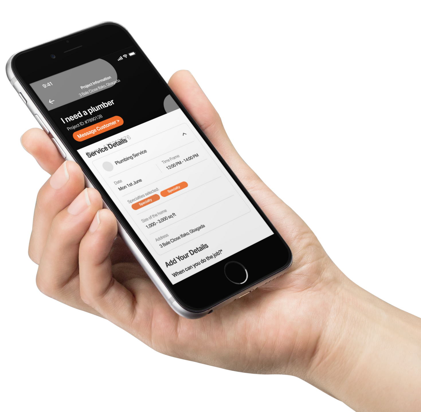A person is holding a cell phone in their hand.