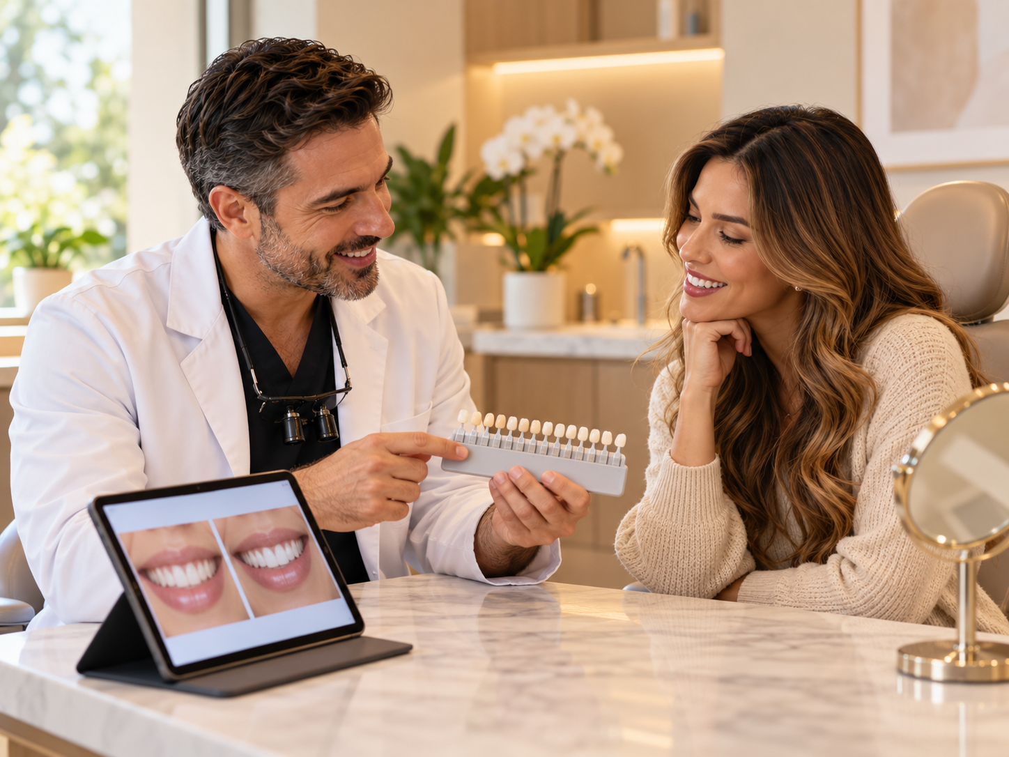 a dental specialist explaining how ai overviews seo works