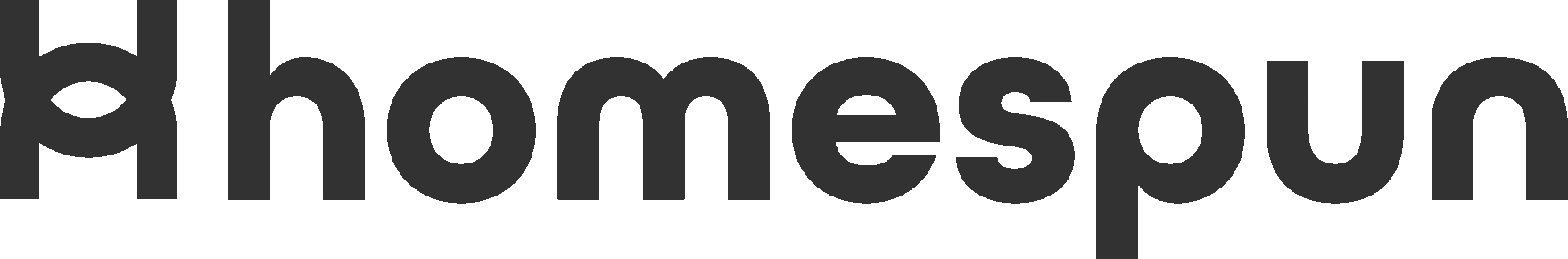 Homespun logo in bold, sans-serif font.