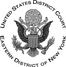 The seal of the united states district court eastern district of new york