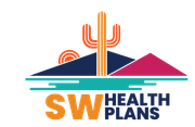 SW Health Plans logo with orange and teal desert sunrise and mountain graphic