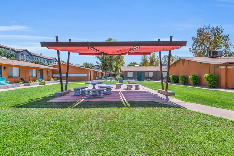 Shared outdoor space at Villa Ventura.