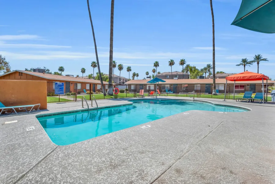 Pool and poolside area at Villa Ventura.