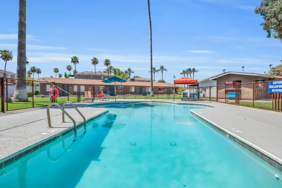 Pool and poolside area at Villa Ventura.