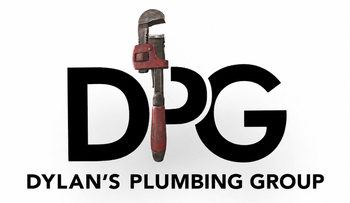 DYG logo with a red pipe wrench forming the letter I, above “Dylan’s Plumbing Group” text