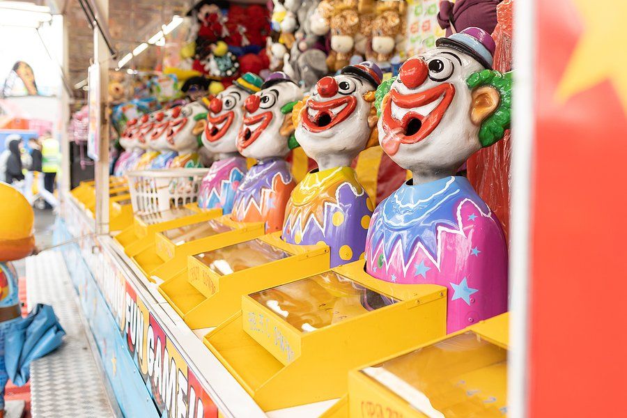 displayed carnival toys outside