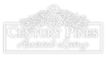 Best Assisted Living Memory Care Communities Serving Springfield, Nixa, Ozark, MO & Beyond Century Pines logo in white | Top assisted living memory care apartments near Springfield, MO