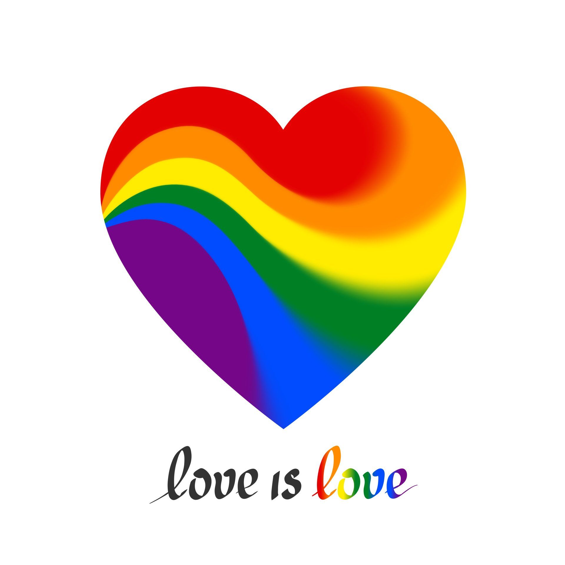 LGBTQIA+ pic of a colorful rainbow heart